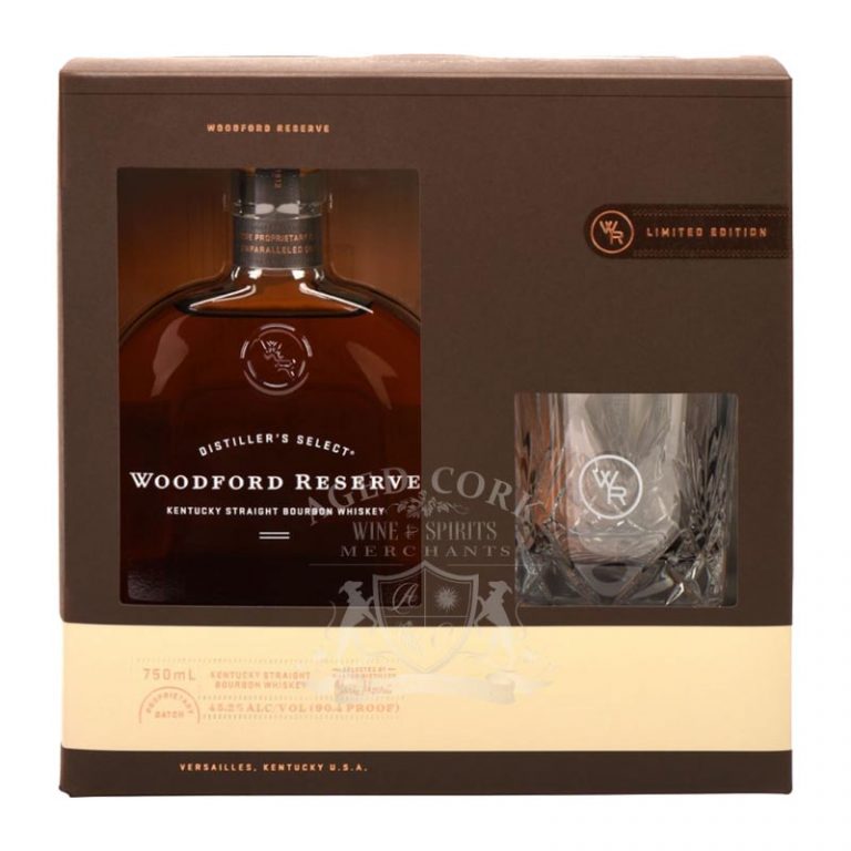 Woodford Reserve Distiller's Select Bourbon Whiskey Rock Glass Gift Set
